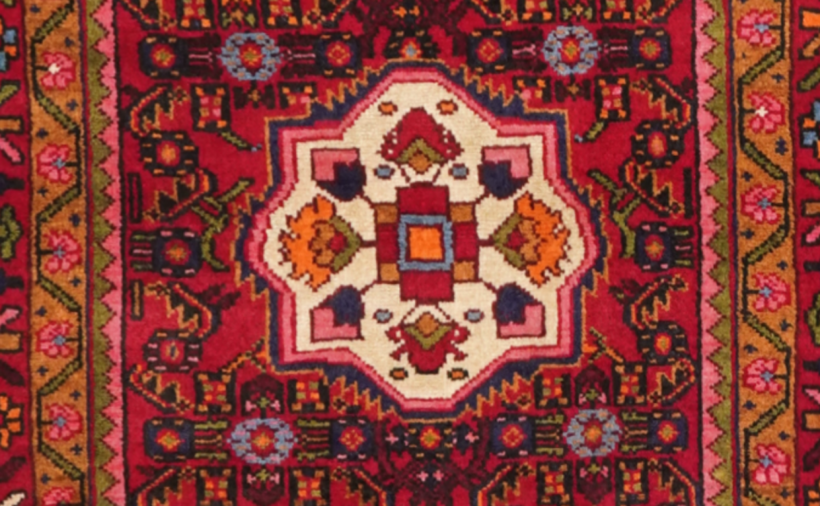 Hosseinabad — Handgefertigt, 434x92 cm, Rot, 100% Virgin Wool | View 5