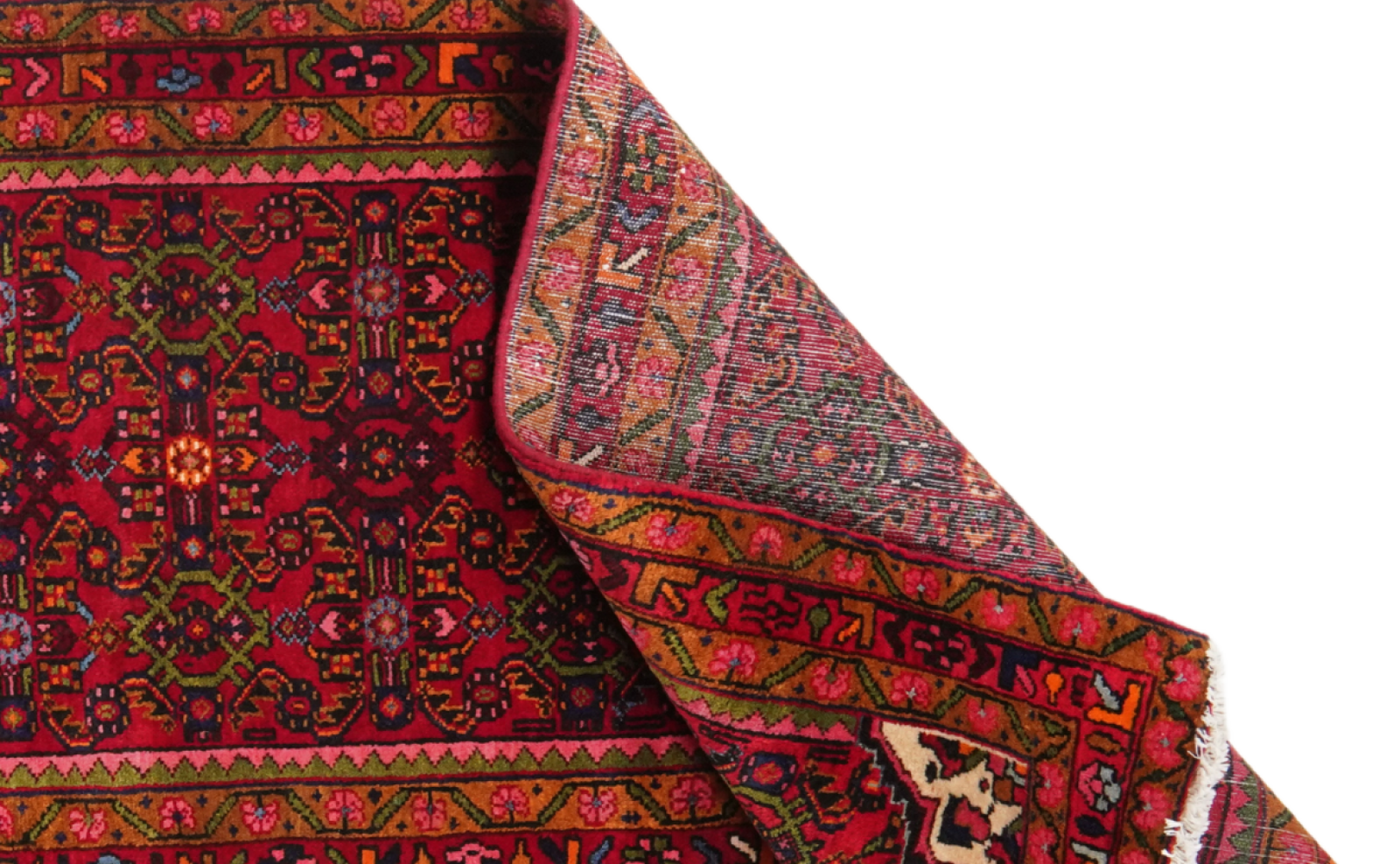 Hosseinabad — Handgefertigt, 434x92 cm, Rot, 100% Virgin Wool | View 6