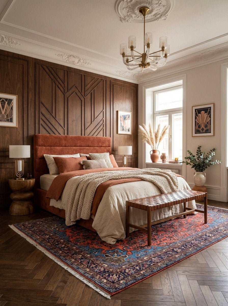 Mehreban — Handgefertigt, 295x213 cm, Blau, 100% Virgin Wool | Back view