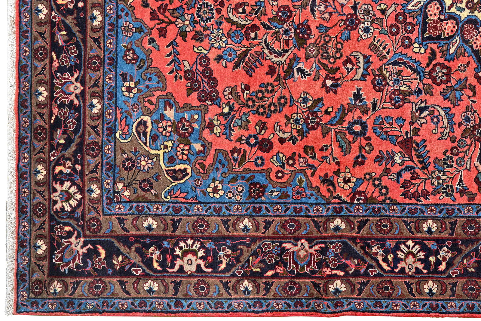 Mehreban — Handgefertigt, 295x213 cm, Blau, 100% Virgin Wool | View 4