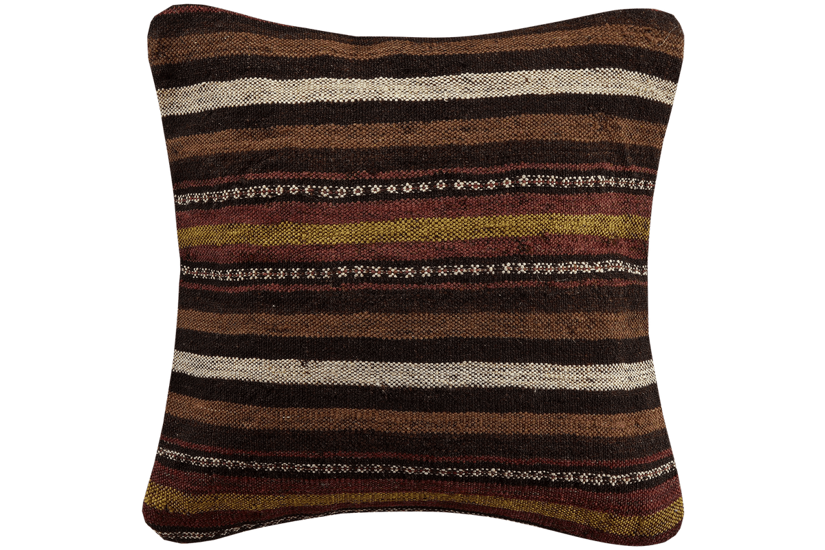 Kelim Coussin · Fait main – Multicolore, 40x40 cm