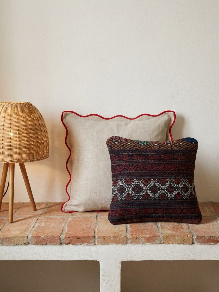 Kelim Cuscino · Fatto a mano – Multicolore, 40x40 cm, retro
