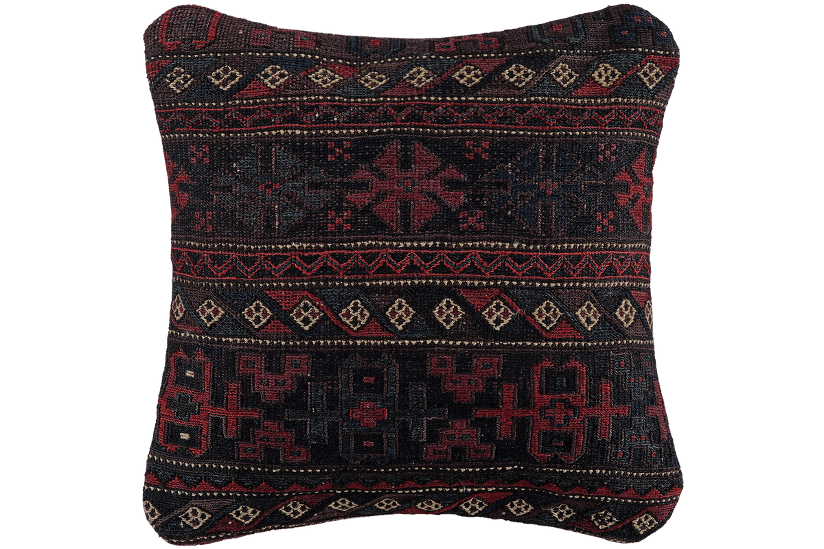 Kelim Coussin · Fait main – Multicolore, 40x40 cm