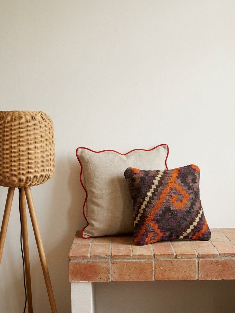 Kelim Cushion · Handcrafted – Multicolour, 40x40 cm, back