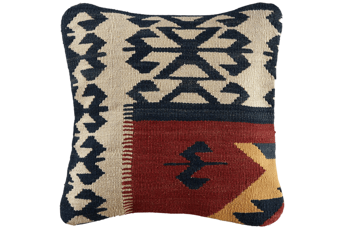 Kelim Cushion · Handcrafted – Multicolour, 40x40 cm