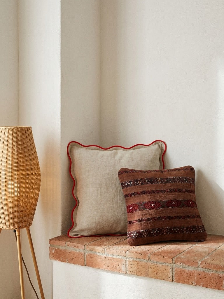 Kelim Cushion · Handcrafted – Multicolour, 40x40 cm, back