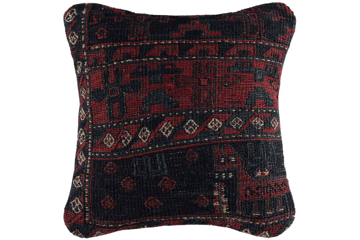 Kelim Cushion · Handcrafted – Blue, 40x40 cm