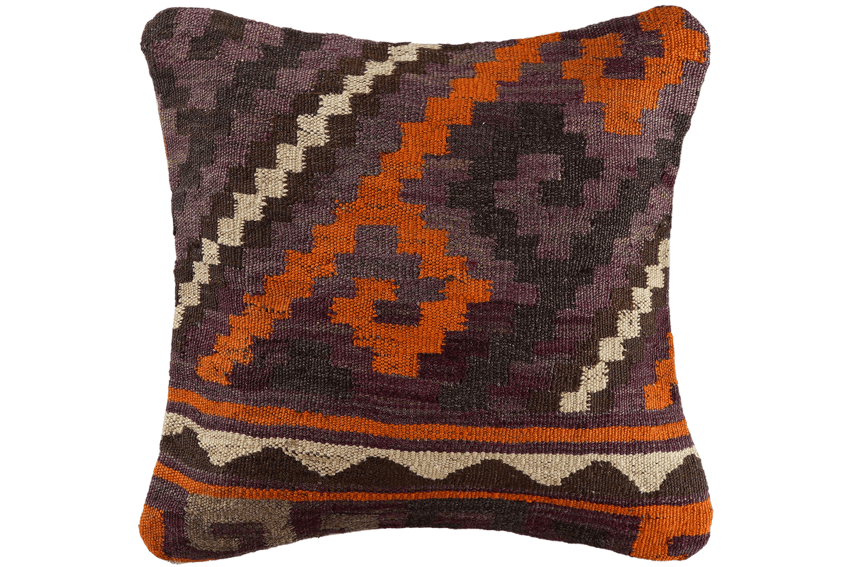 Kelim Coussin · Fait main – Multicolore, 40x40 cm