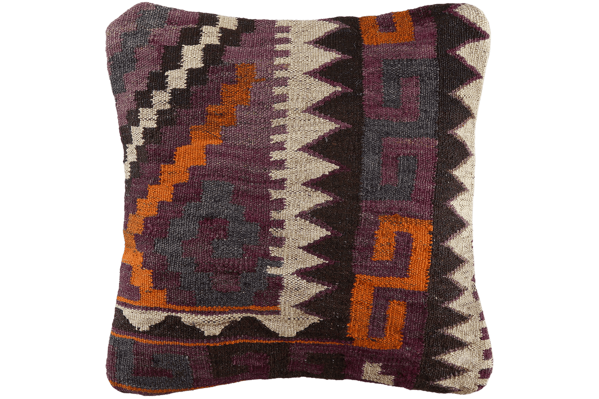 Kelim Cojín · Hecho a mano – Multicolor, 40x40 cm