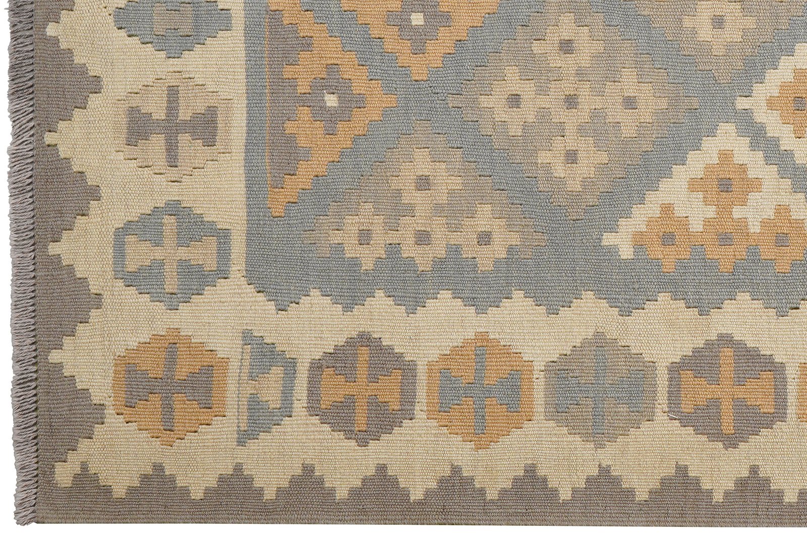Kelim Gashgai — Handmade, 123x172 cm, Grey, 100% Virgin Wool | View 3