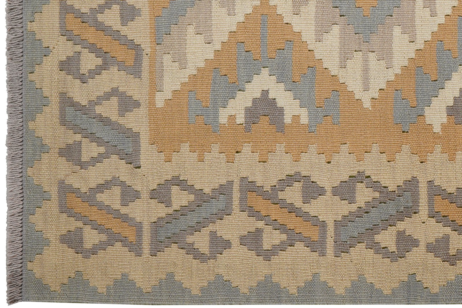 Kelim Gashgai — Handmade, 121x175 cm, Beige, 100% Virgin Wool | View 3