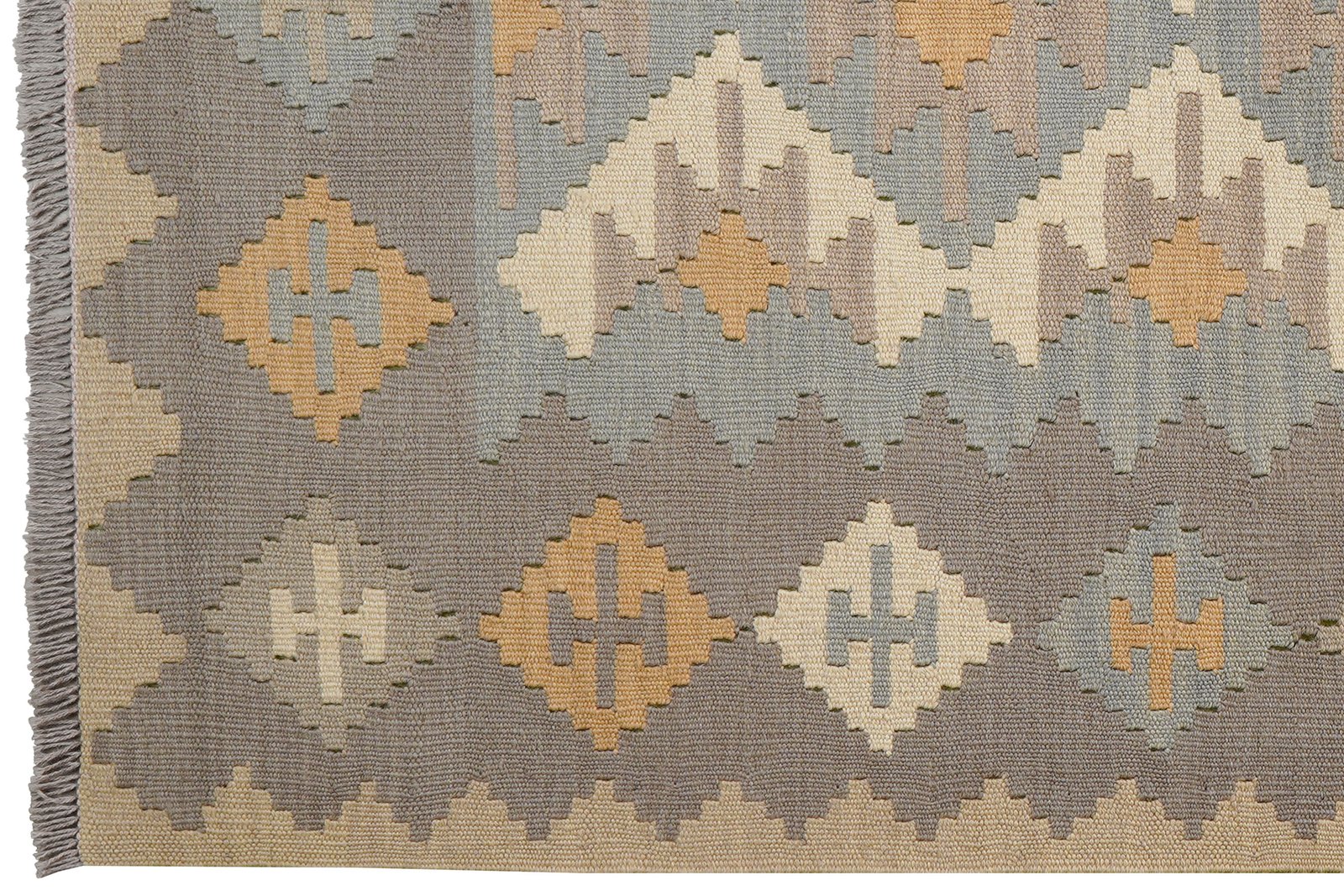 Kelim Gashgai — Handmade, 121x183 cm, Grey, 100% Virgin Wool | View 3
