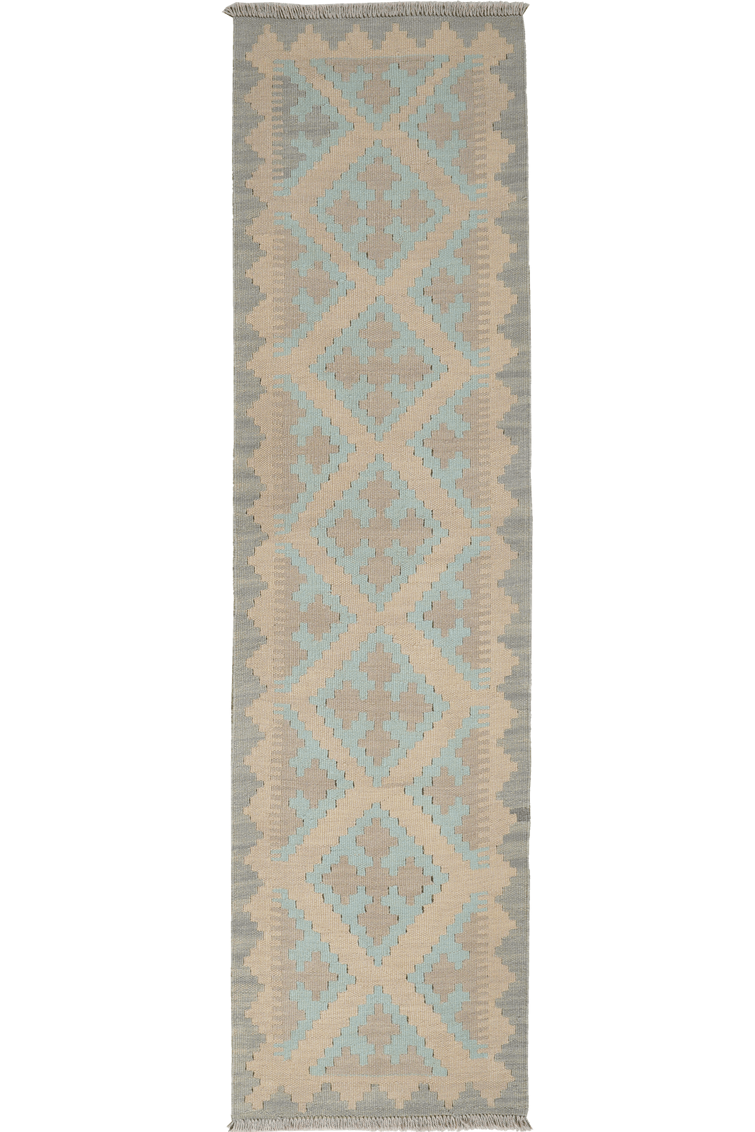Kelim Gashgai — Handmade, 53x197 cm, Beige, 100% Virgin Wool | Main view