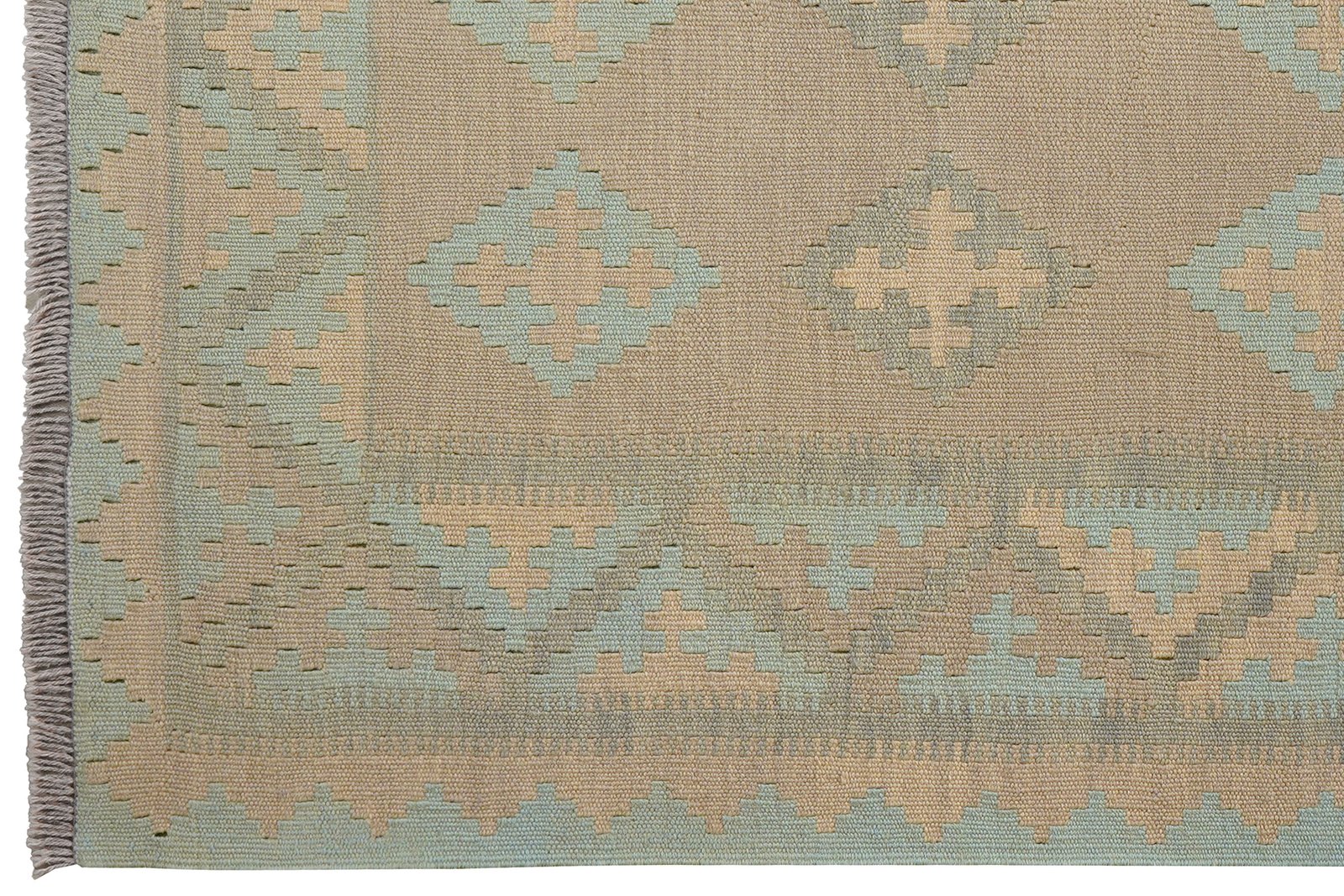 Kelim Gashgai — Handmade, 125x173 cm, Grey, 100% Virgin Wool | View 3
