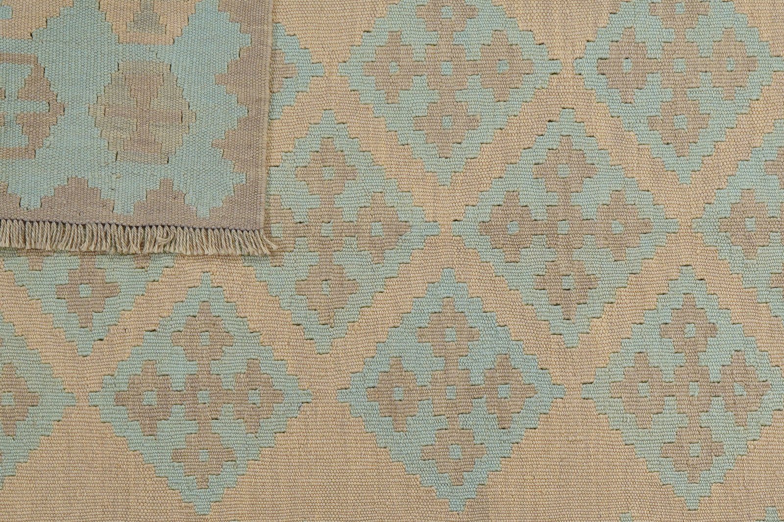 Kelim Gashgai — Handmade, 119x173 cm, Beige, 100% Virgin Wool | View 6