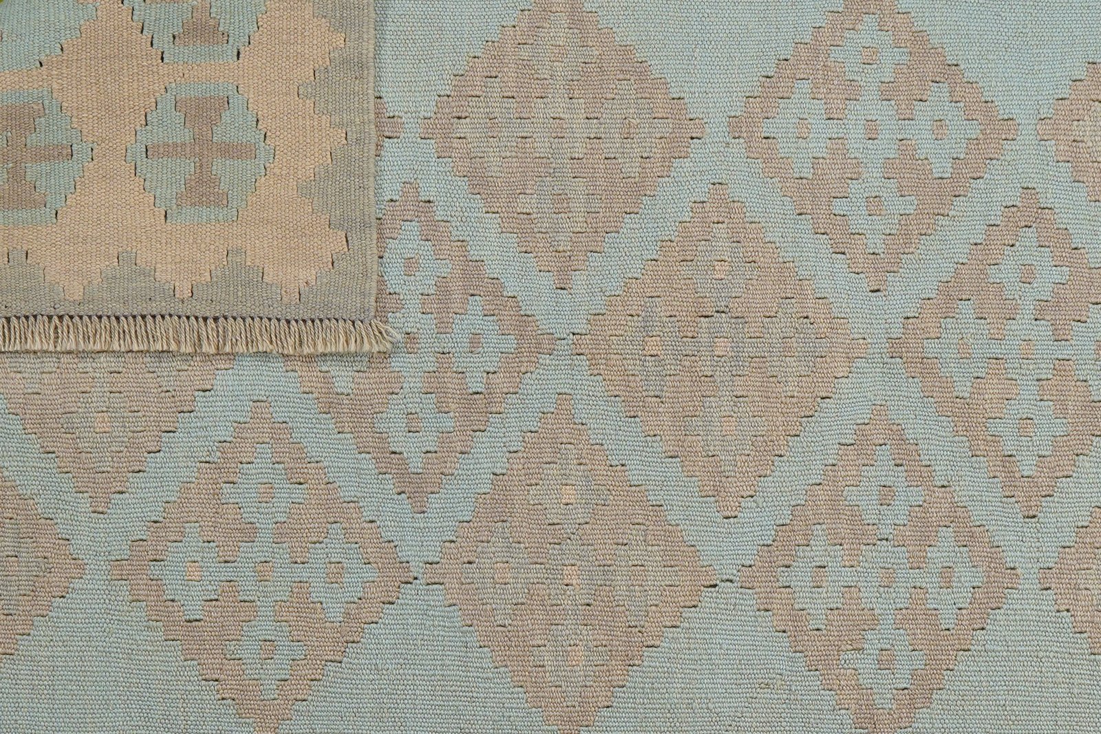 Kelim Gashgai — Handmade, 123x173 cm, Green, 100% Virgin Wool | View 6