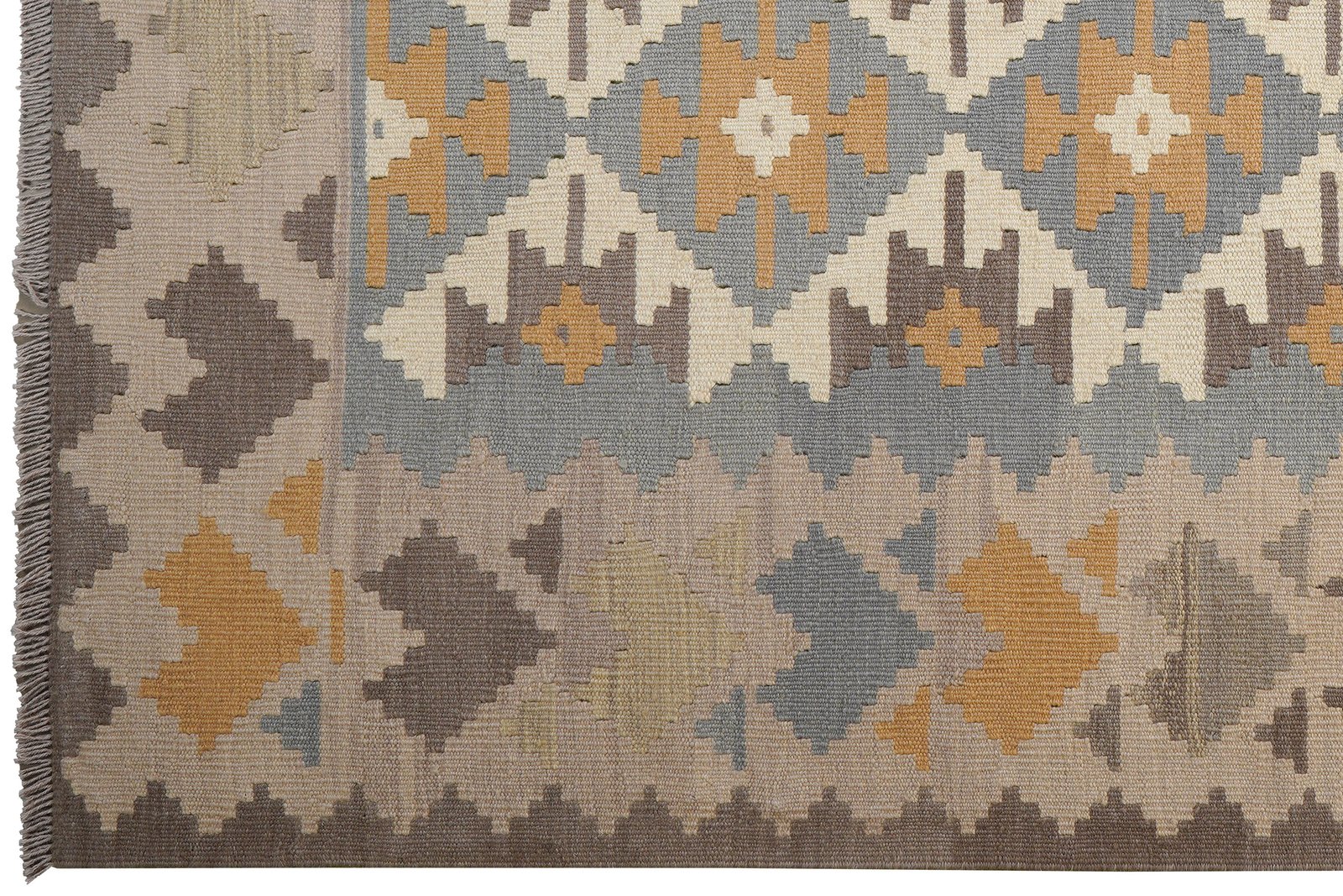 Kelim Gashgai — Handmade, 174x238 cm, Beige, 100% Virgin Wool | View 3