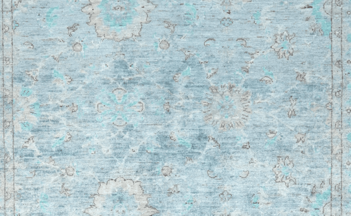 Shahi — Handmade, 168x246 cm, Blue, 100% Cotton | View 4