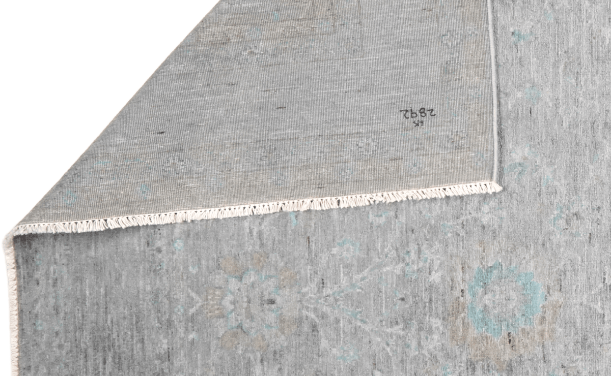 Darra — Handmade, 171x242 cm, Grey, 100% Cotton | View 5