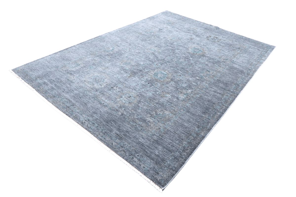 Darra — Handmade, 171x242 cm, Grey, 100% Cotton | View 6