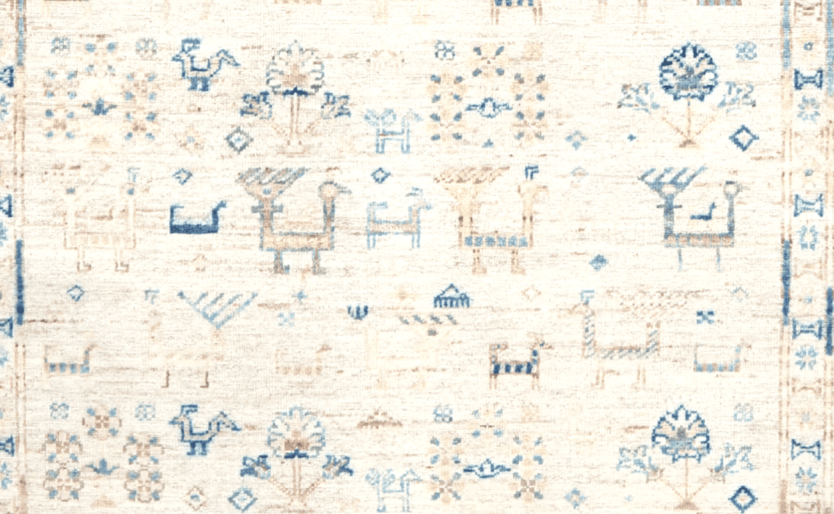 Shahi — Handmade, 121x185 cm, Beige, 100% Cotton | View 4