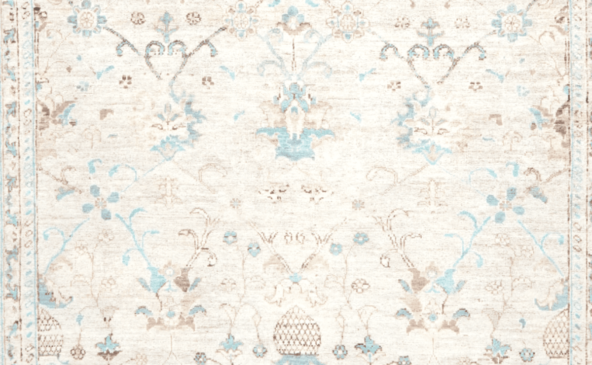 Shahi — Handmade, 177x244 cm, Beige, 100% Cotton | View 4
