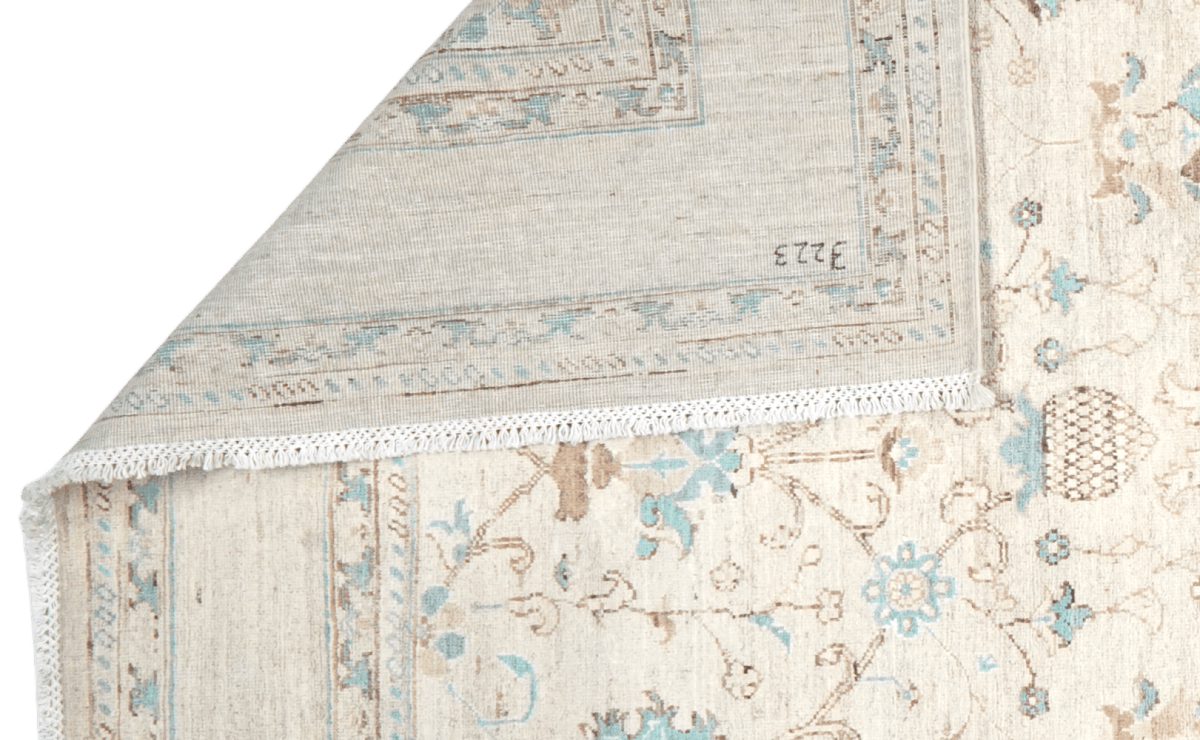 Shahi — Handmade, 177x244 cm, Beige, 100% Cotton | View 5