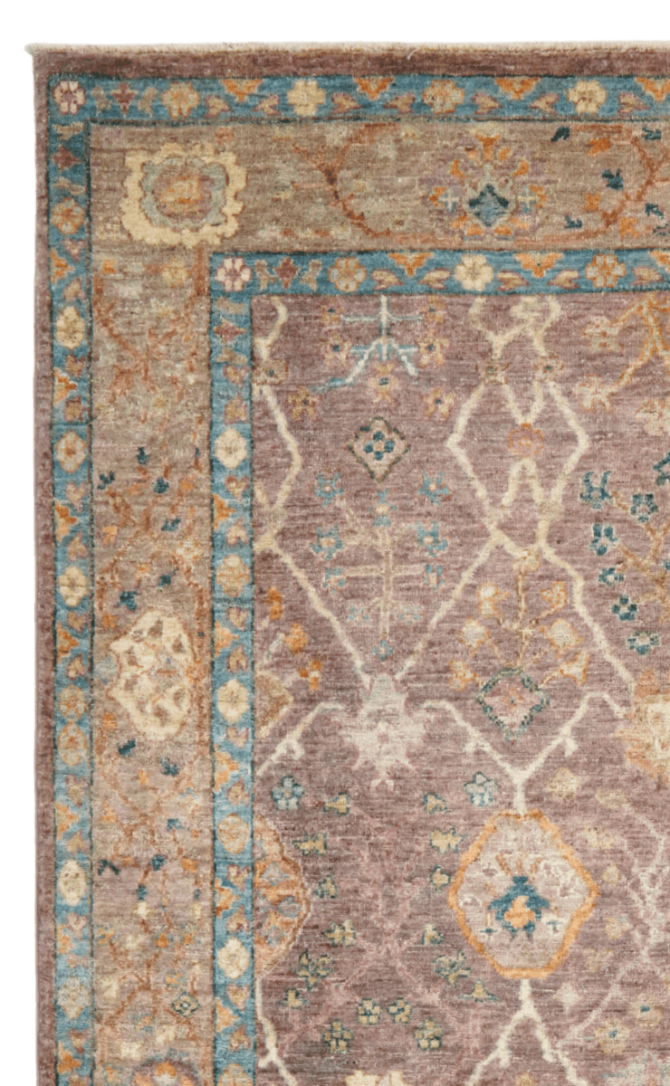 Ushak — Handmade, 173x240 cm, Brown, 100% Cotton | View 3