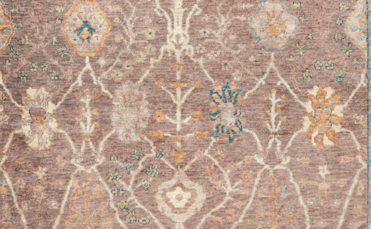 Ushak — Handmade, 173x240 cm, Brown, 100% Cotton | View 4