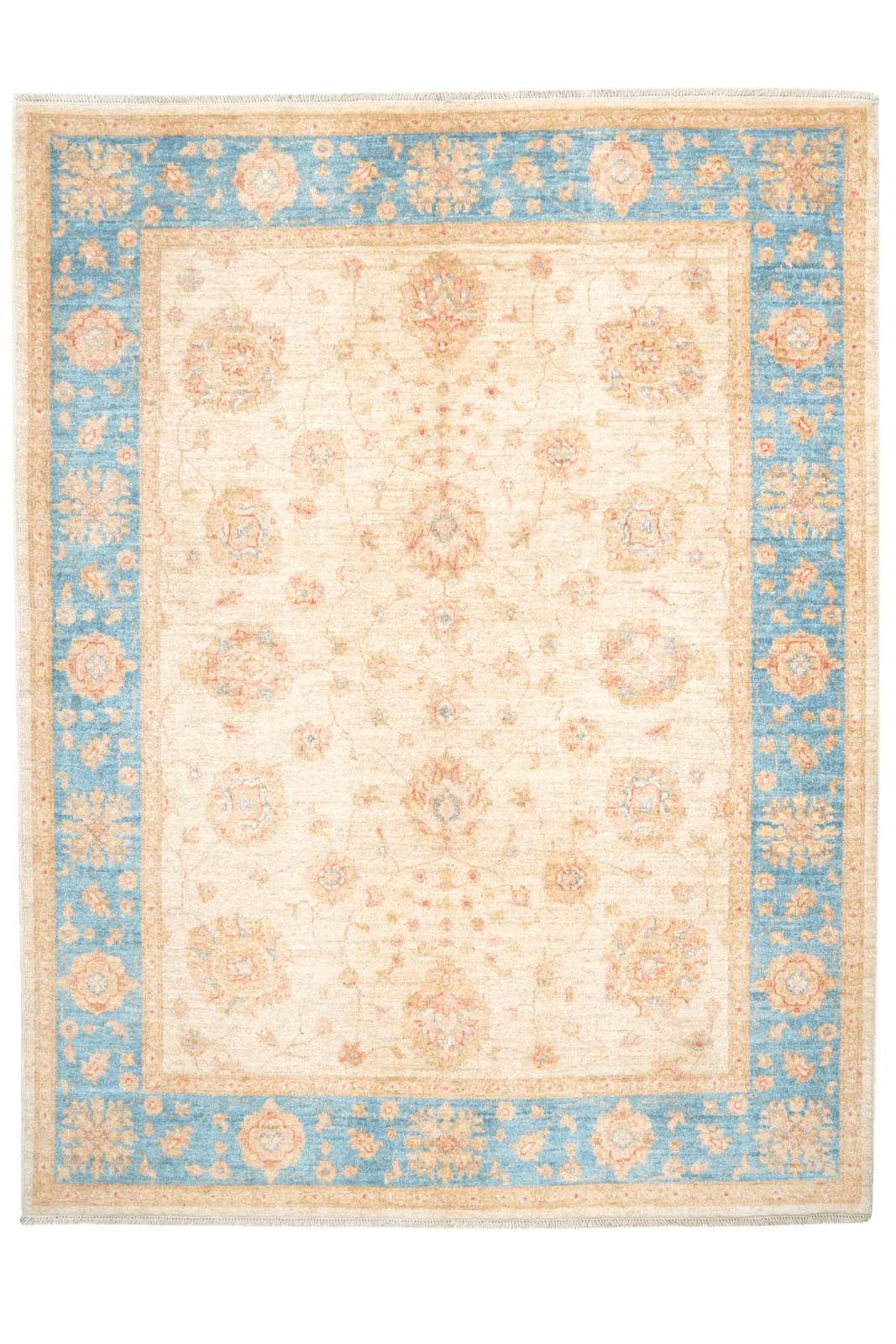 Kaizar — Handmade, 154x200 cm, Beige, 100% Cotton | Main view