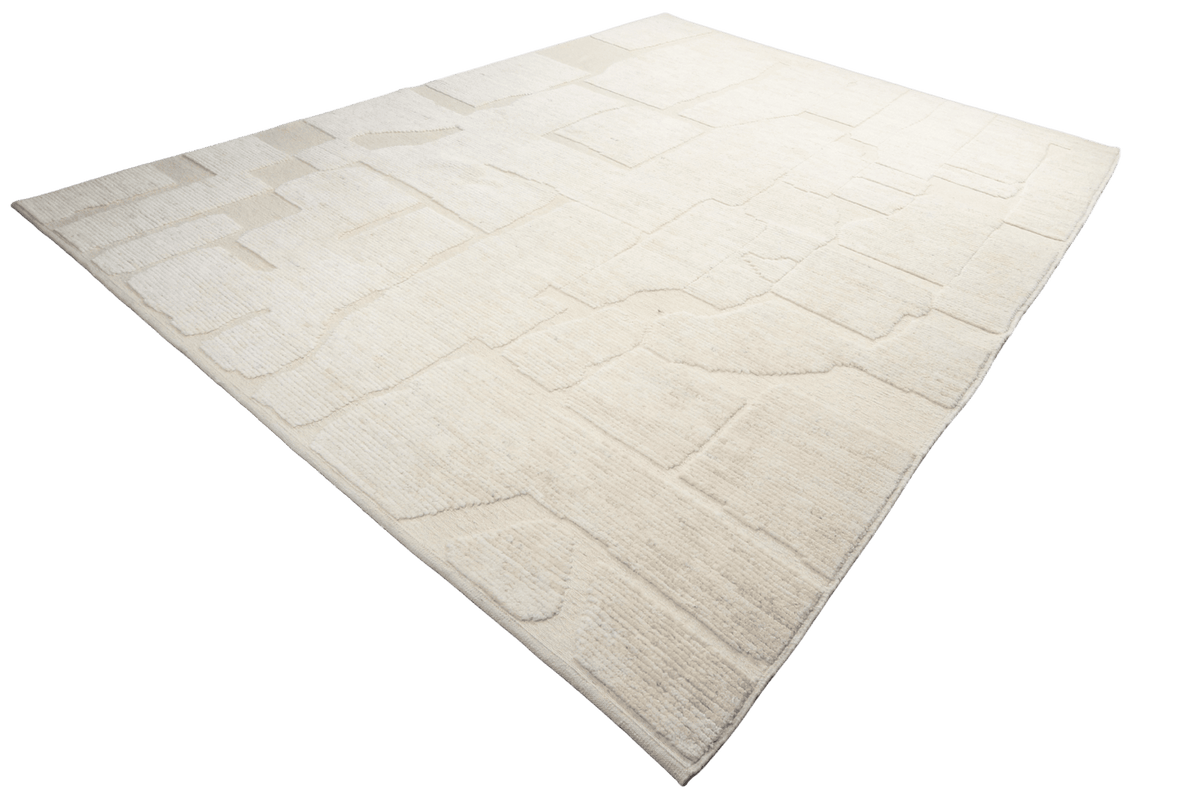 Berber — Handmade, 241x298 cm, Beige, 100% Cotton | View 6
