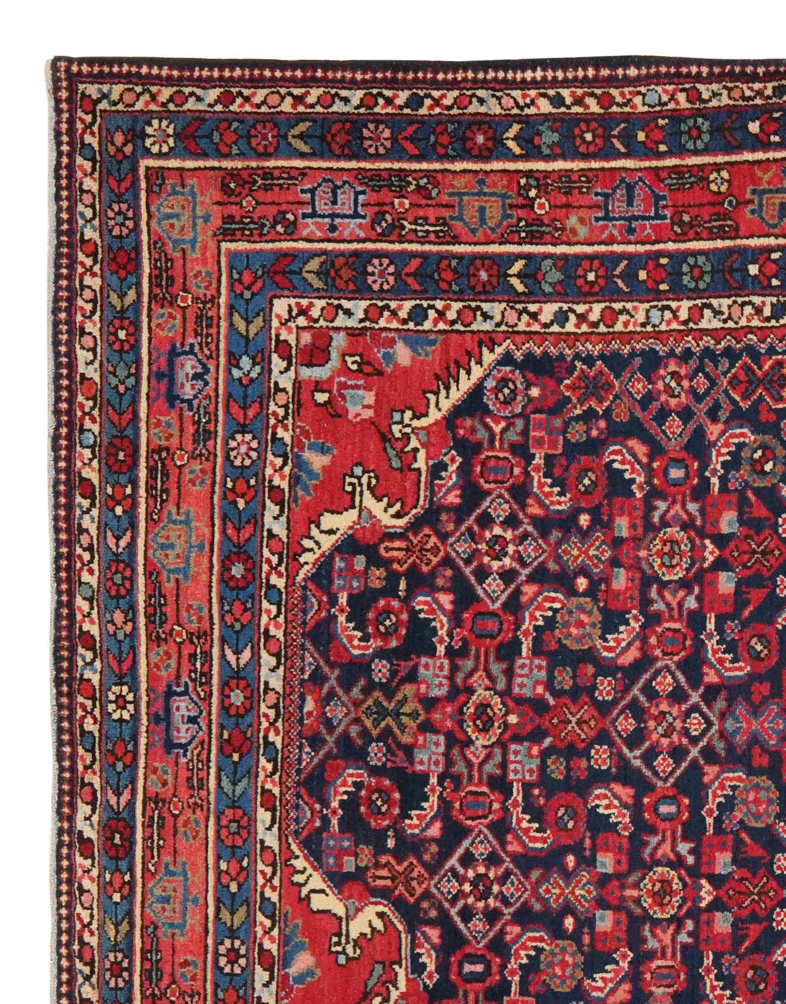 Koutabad — Handgefertigt, 206x148 cm, Rot,blau, 100% Virgin Wool | View 4