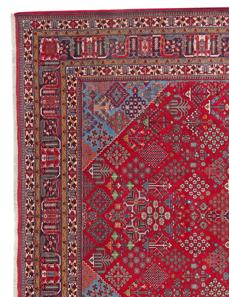 Khosrowabad — Hand-knotted, 274x368 cm, Red, 100% Virgin Wool | View 3