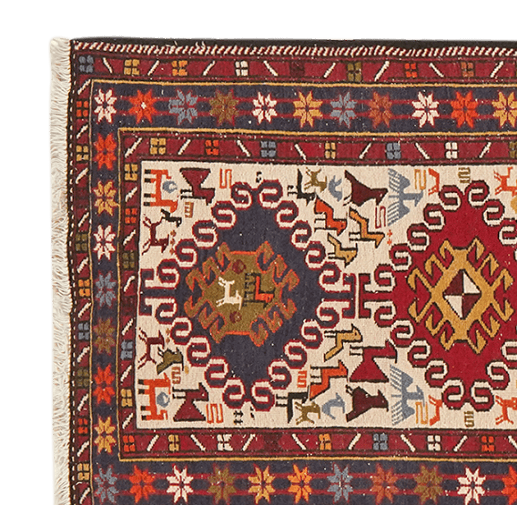 Sumak Shahsavan — Handmade, 74x275 cm, Beige, 100% Virgin Wool | View 3