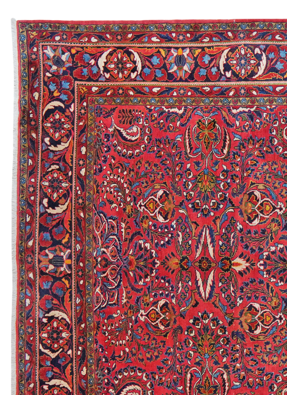 Lilian — Hand-knotted, 281x375 cm, Red, 100% Virgin Wool | View 3