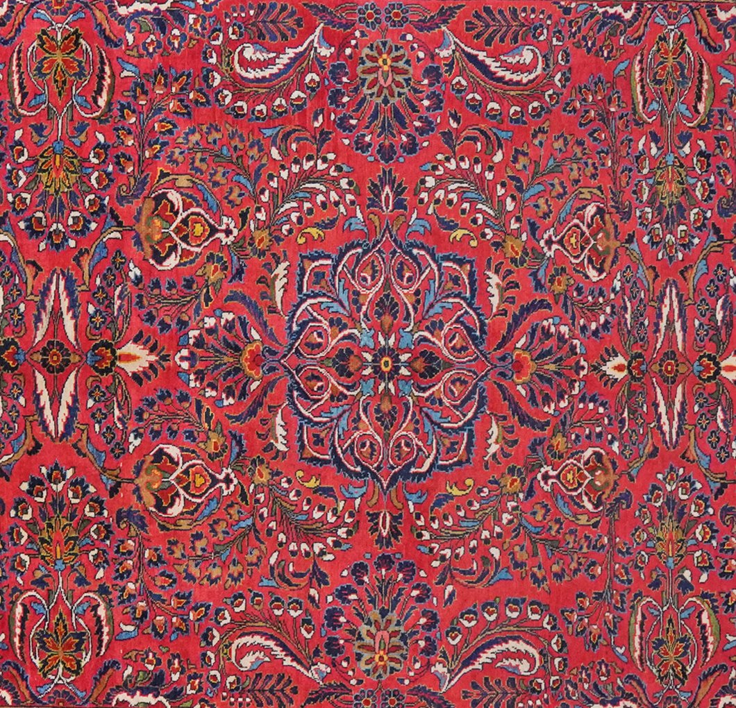 Lilian — Hand-knotted, 281x375 cm, Red, 100% Virgin Wool | View 4