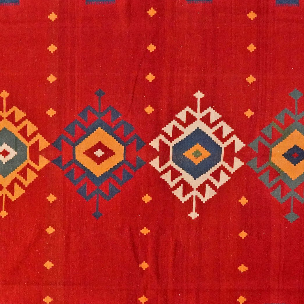 Kelim Gashgai · Tessuto a mano – Rosso, 399x305 cm (5)