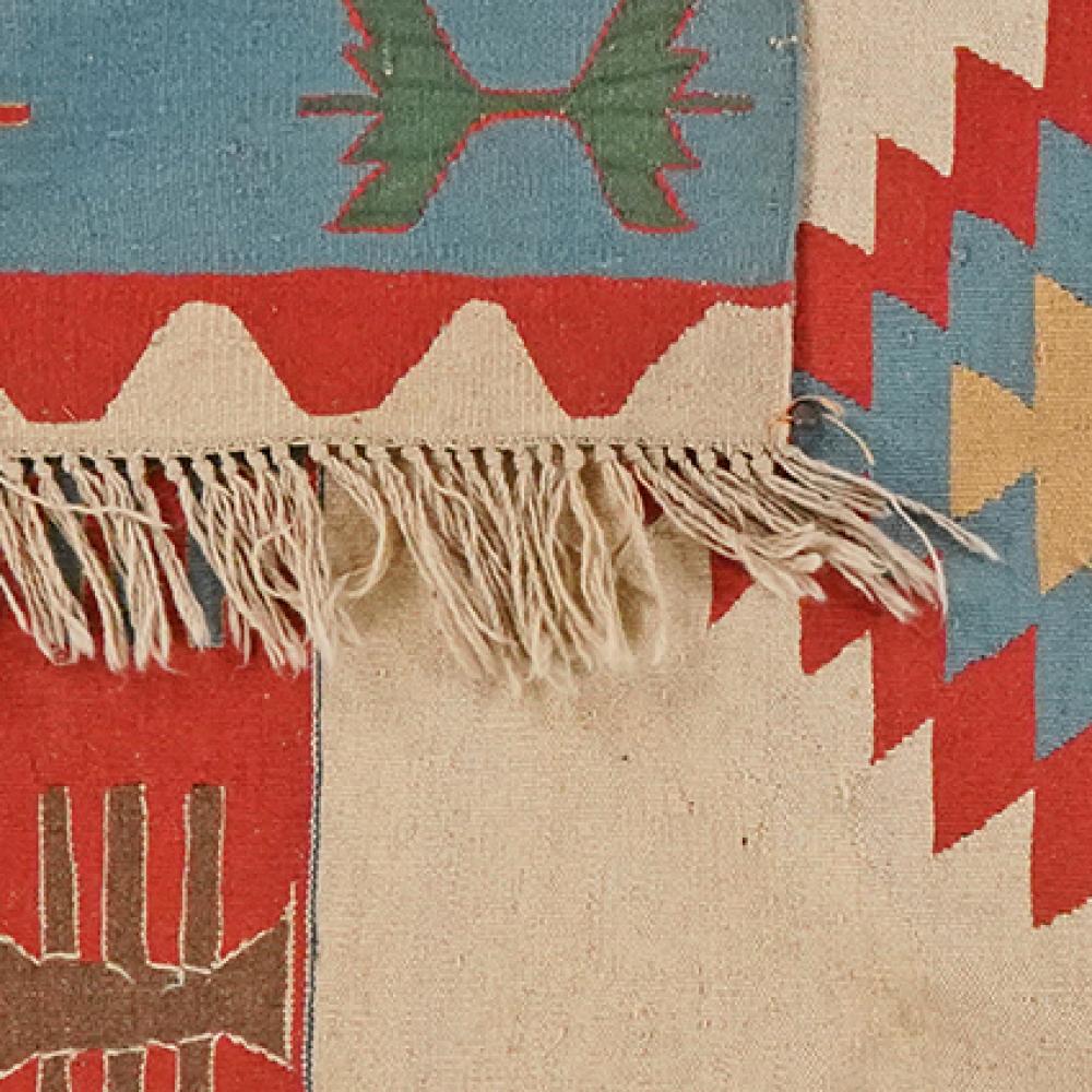 Kelim — Handmade, 118x173 cm, Beige, 100% Virgin Wool | View 6