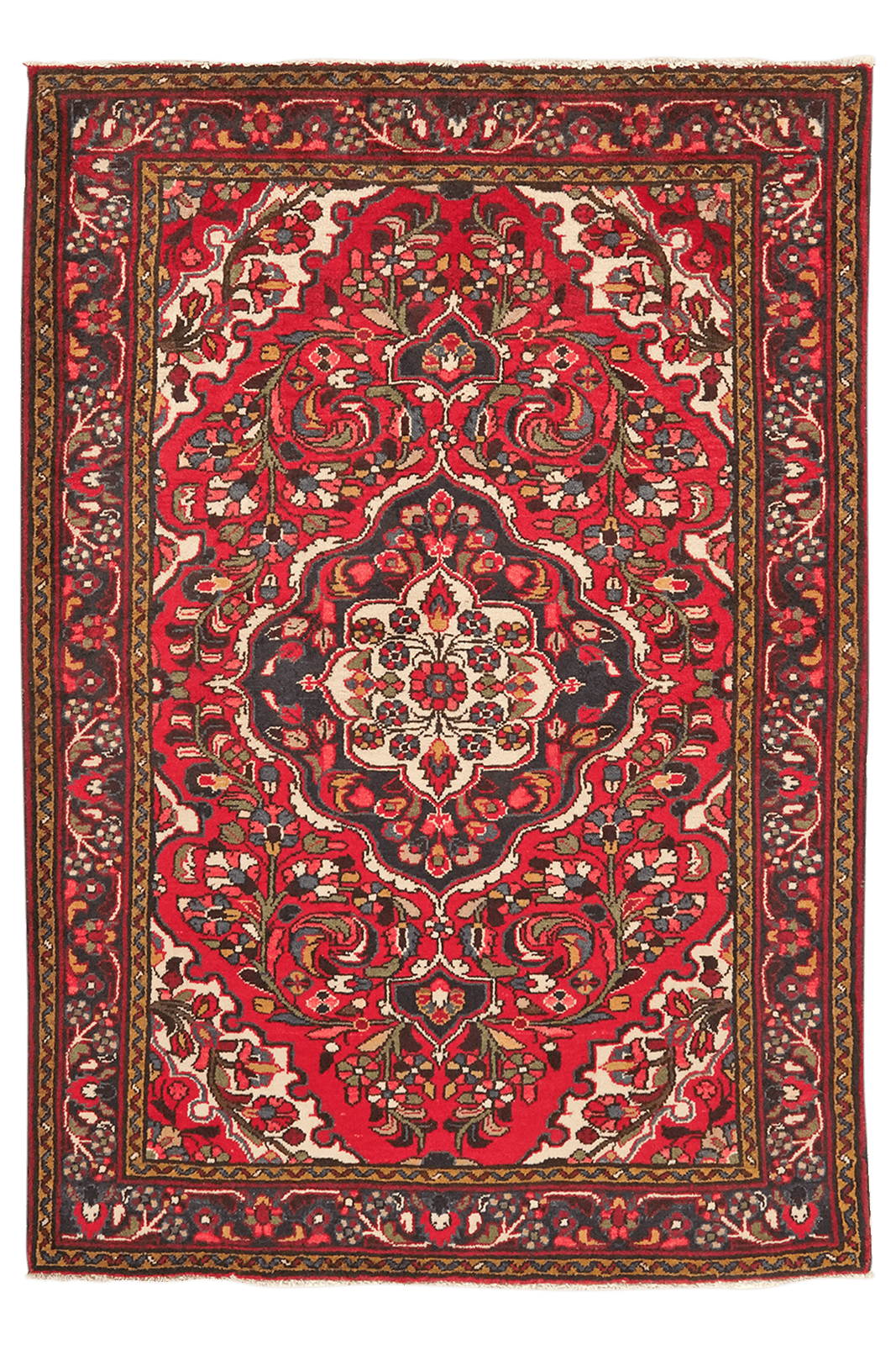 Bourtchalou — Hand-knotted, 110x156 cm, Red, 100% Virgin Wool | Main view