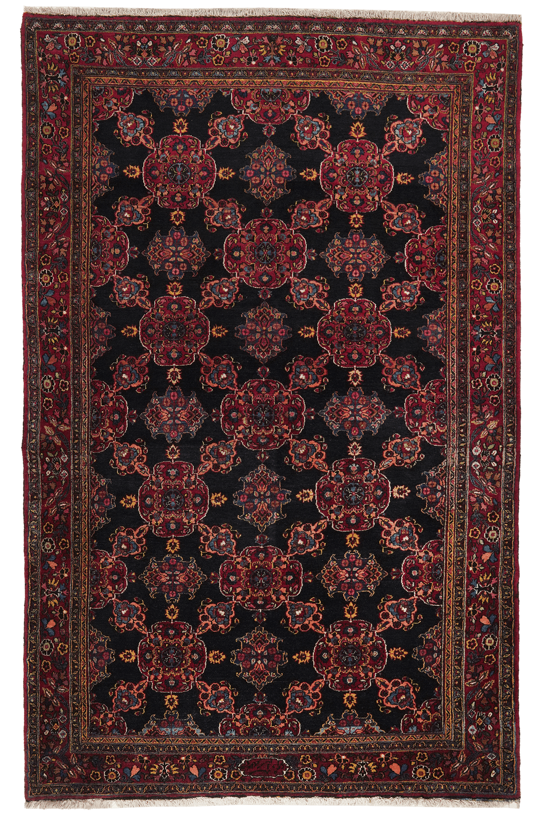 Moud — Hand-knotted, 143x222 cm, Blue, 100% Virgin Wool | Main view
