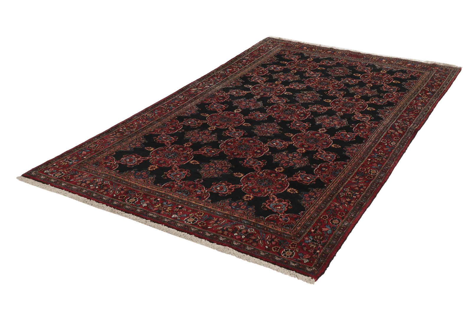 Moud — Hand-knotted, 143x222 cm, Blue, 100% Virgin Wool | View 6