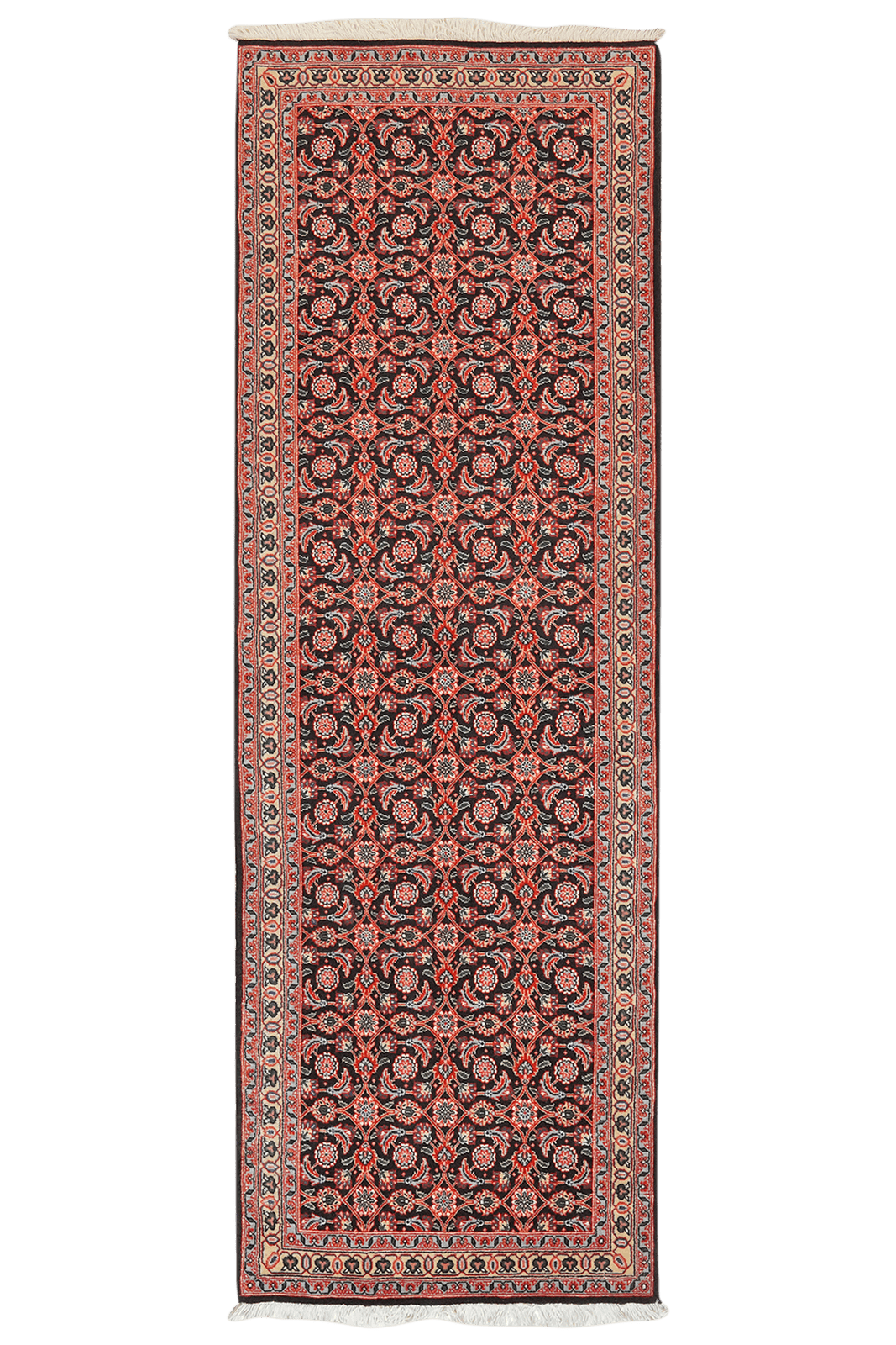 Tabriz 50 Raj — Hand-knotted, 66x197 cm, Blue, 100% Virgin Wool | Main view