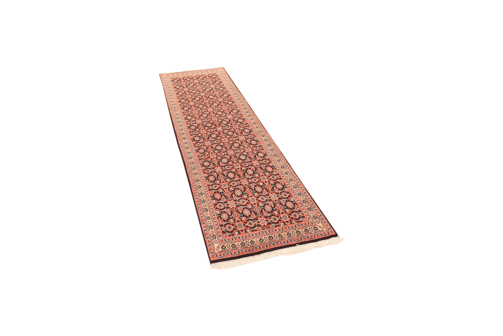 Tabriz 50 Raj — Hand-knotted, 66x197 cm, Blue, 100% Virgin Wool | View 5