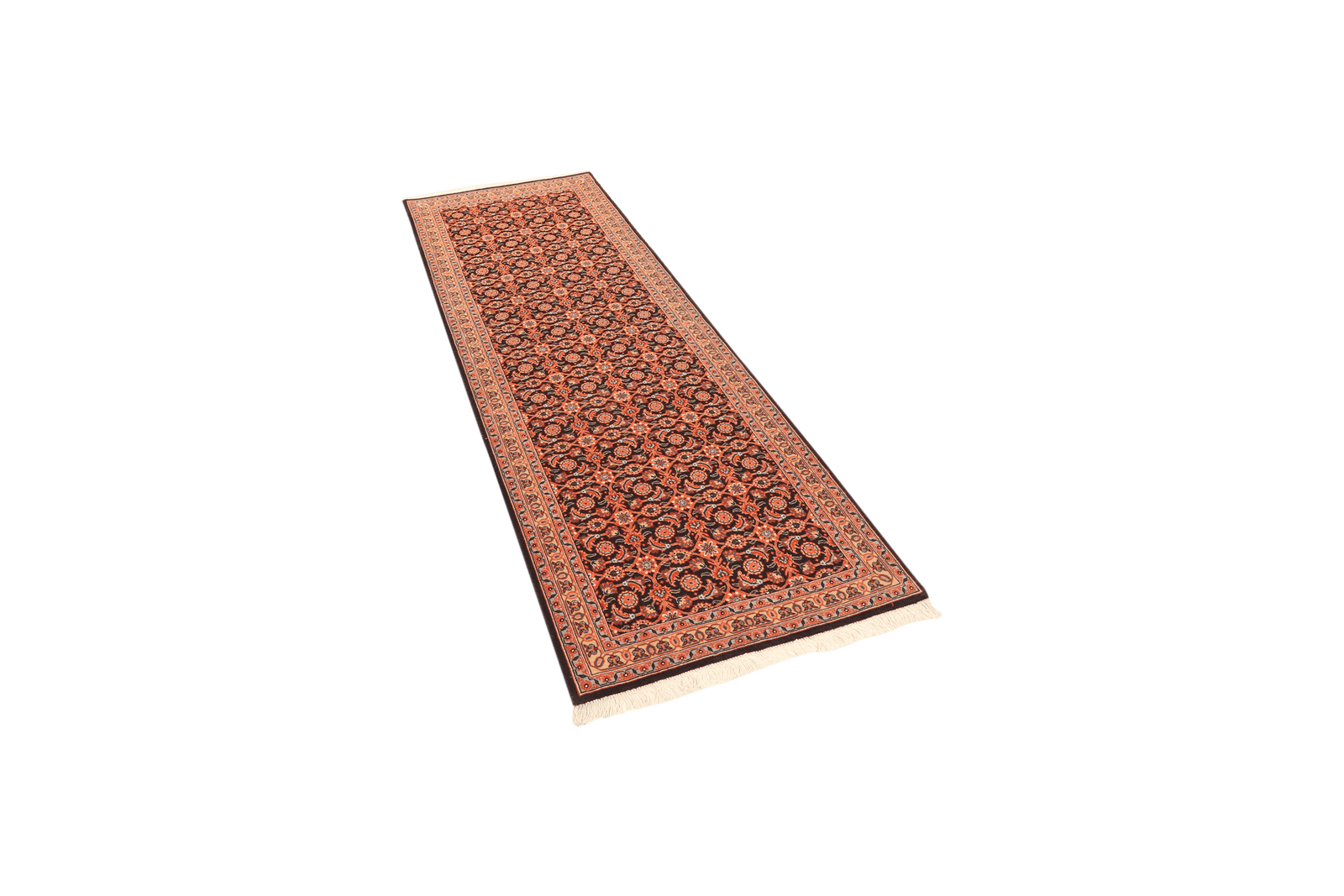Tabriz 50 Raj — Hand-knotted, 69x195 cm, Blue, 100% Virgin Wool | View 5