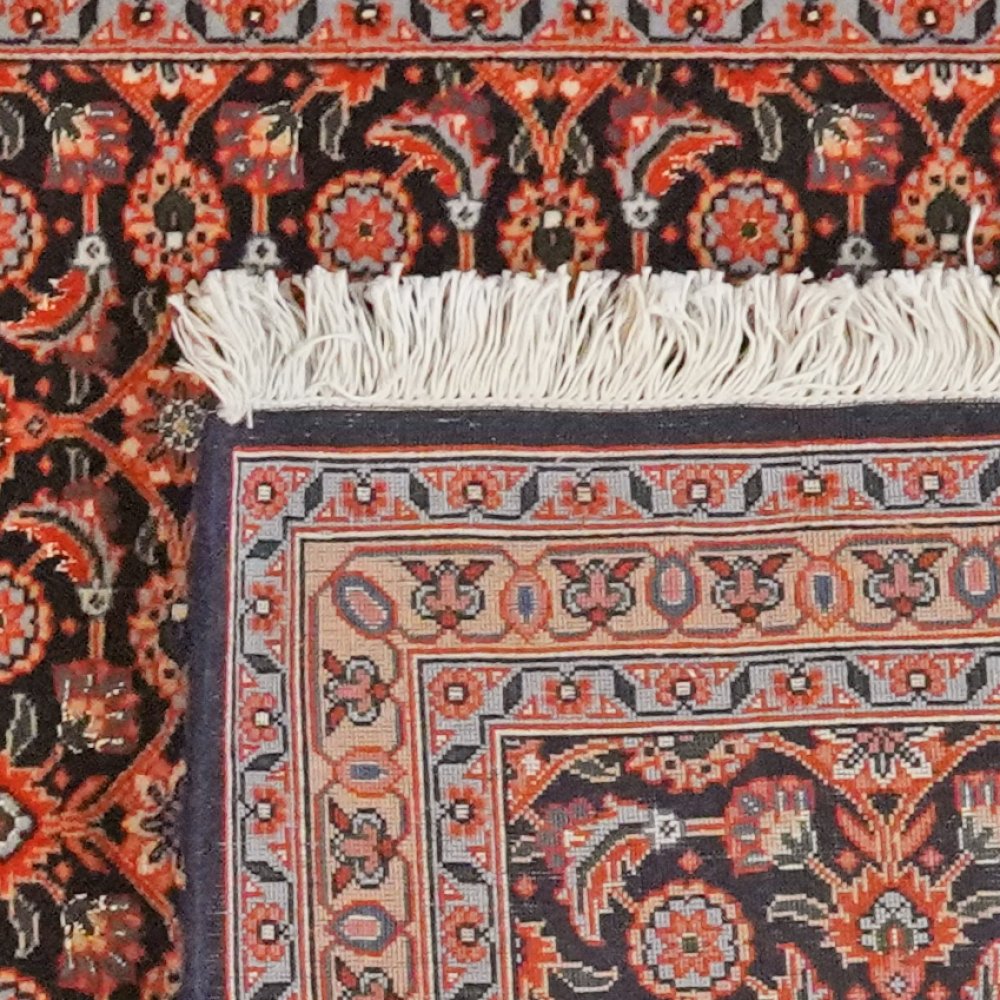 Tabriz 50 Raj — Hand-knotted, 69x195 cm, Blue, 100% Virgin Wool | View 6