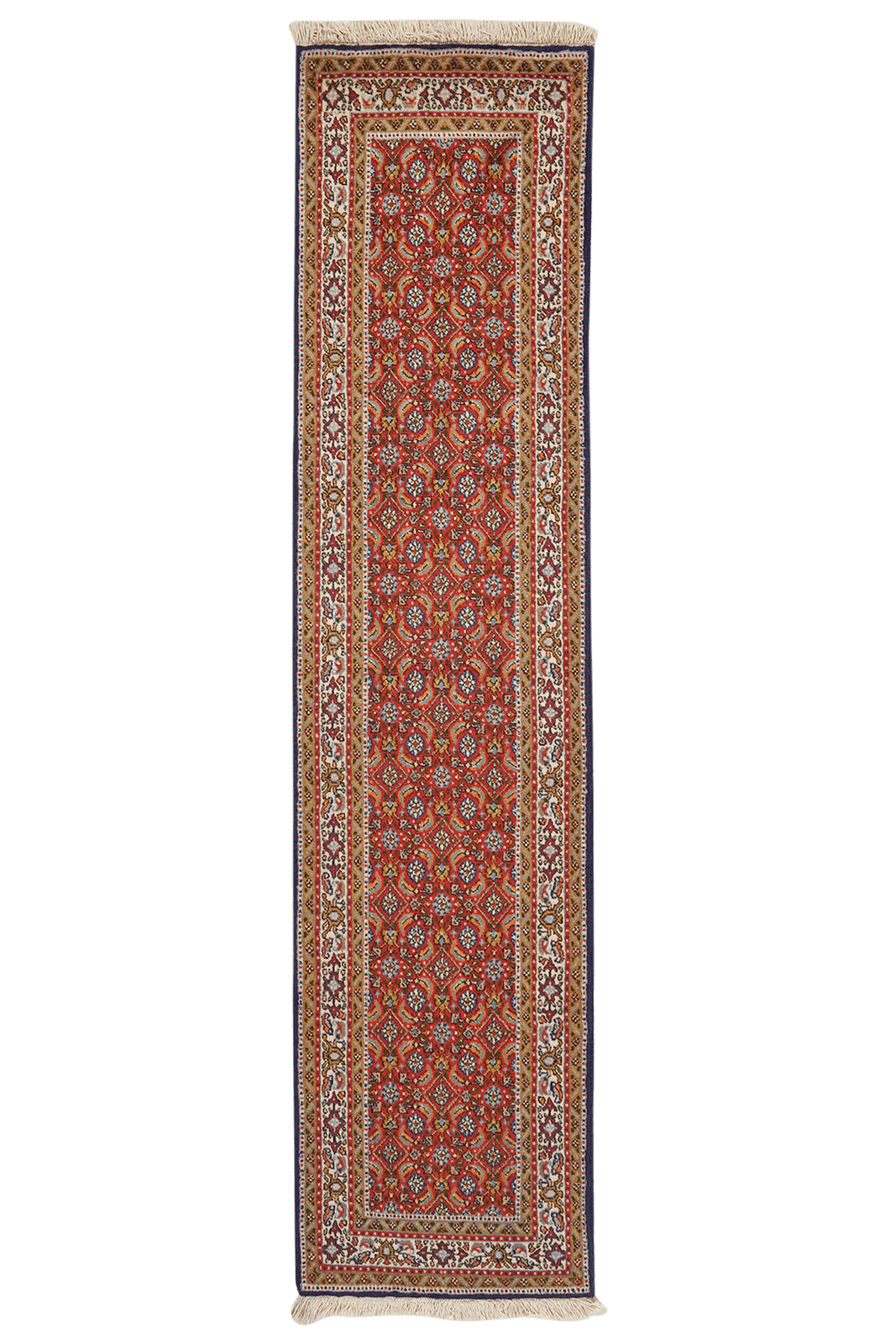 Moud Mahi — Hand-knotted, 47x205 cm, Red, 100% Virgin Wool | Main view