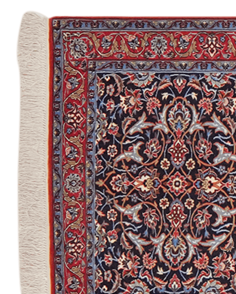 Isfahan — Hand-knotted, 88x394 cm, Blue, 100% Virgin Wool | View 3