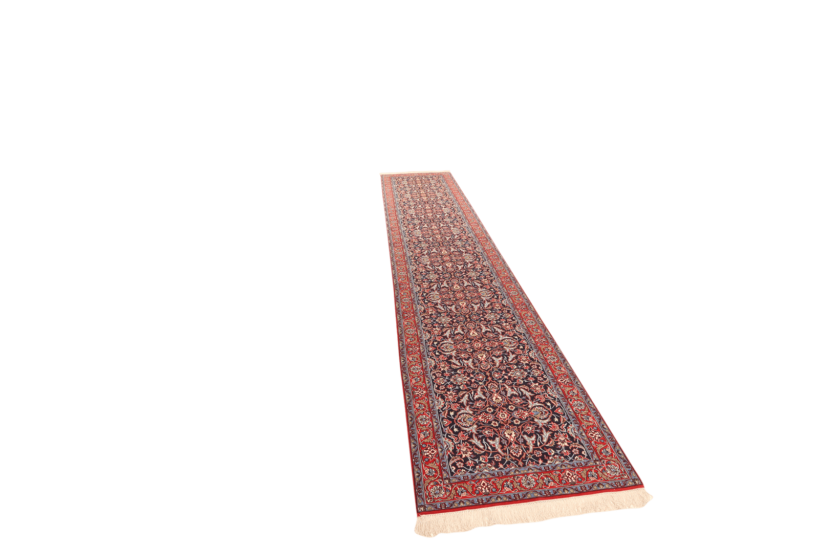 Isfahan — Hand-knotted, 88x394 cm, Blue, 100% Virgin Wool | View 5