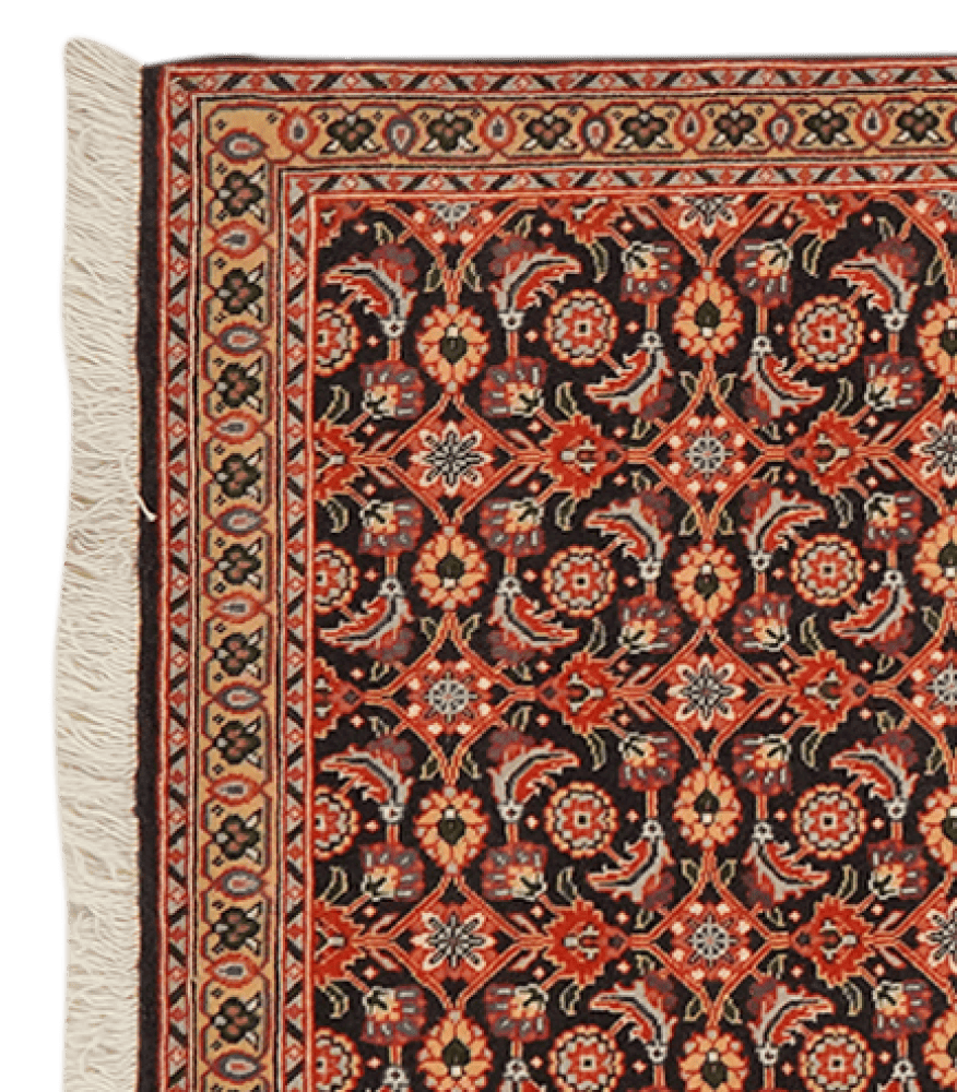 Tabriz 50 Raj — Hand-knotted, 61x199 cm, Orange, 100% Virgin Wool | View 3