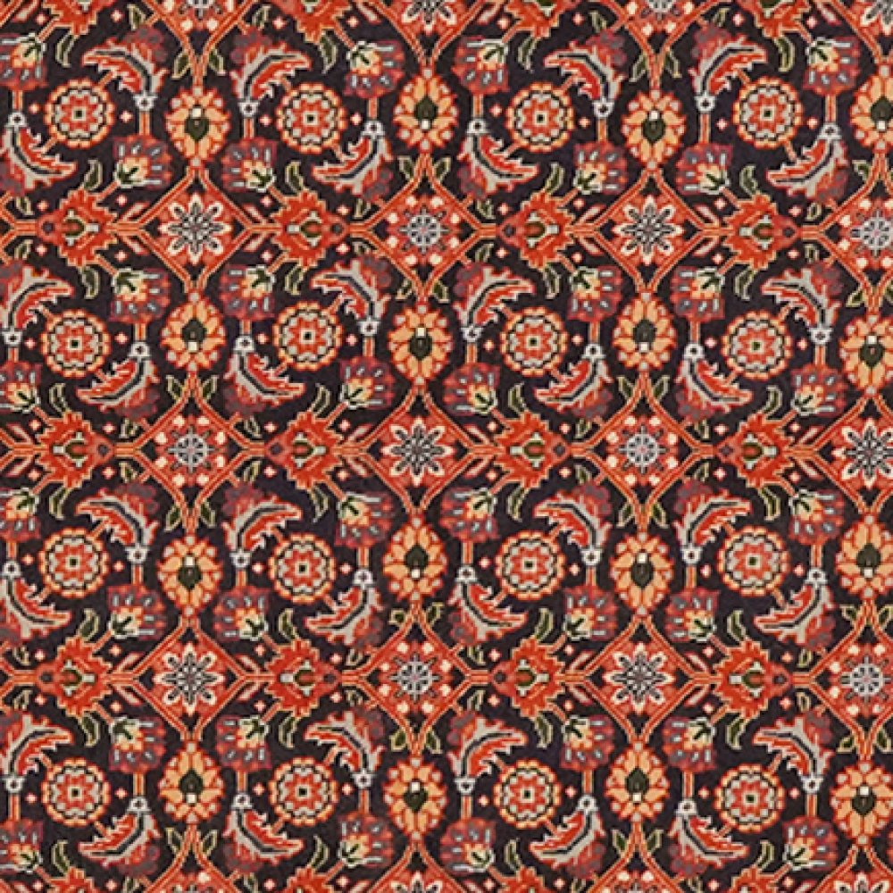 Tabriz 50 Raj — Hand-knotted, 61x199 cm, Orange, 100% Virgin Wool | View 4